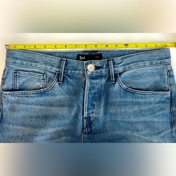 3x1 NYC Mid-Rise Straight Leg Distressed Ankle Jean, Size US 28 - Picture 12 of 13